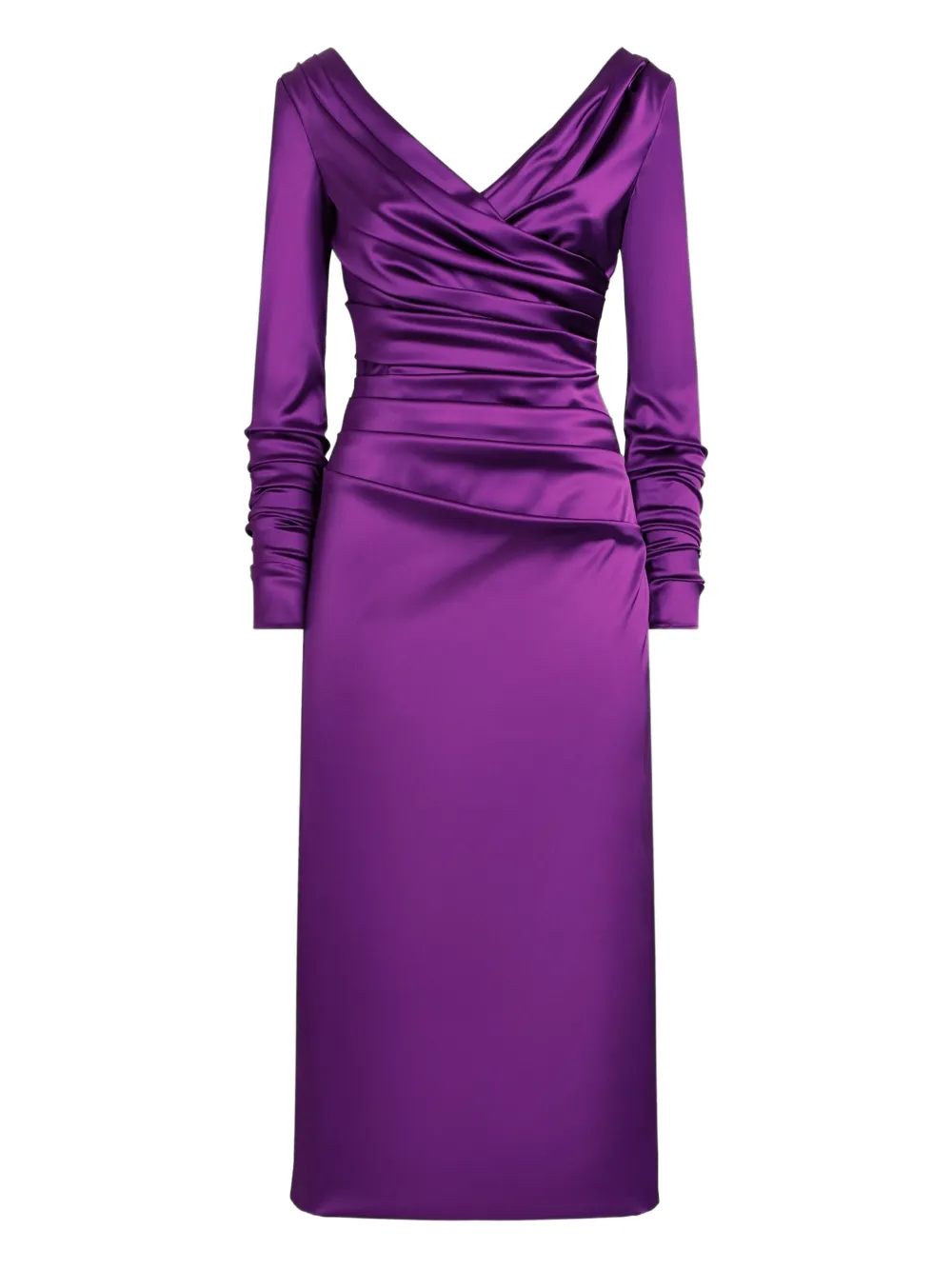 Dolce & Gabbana Gedrapeerde midi-jurk Paars