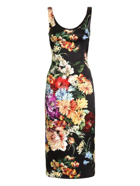 Dolce & Gabbana vestido midi con estampado floral