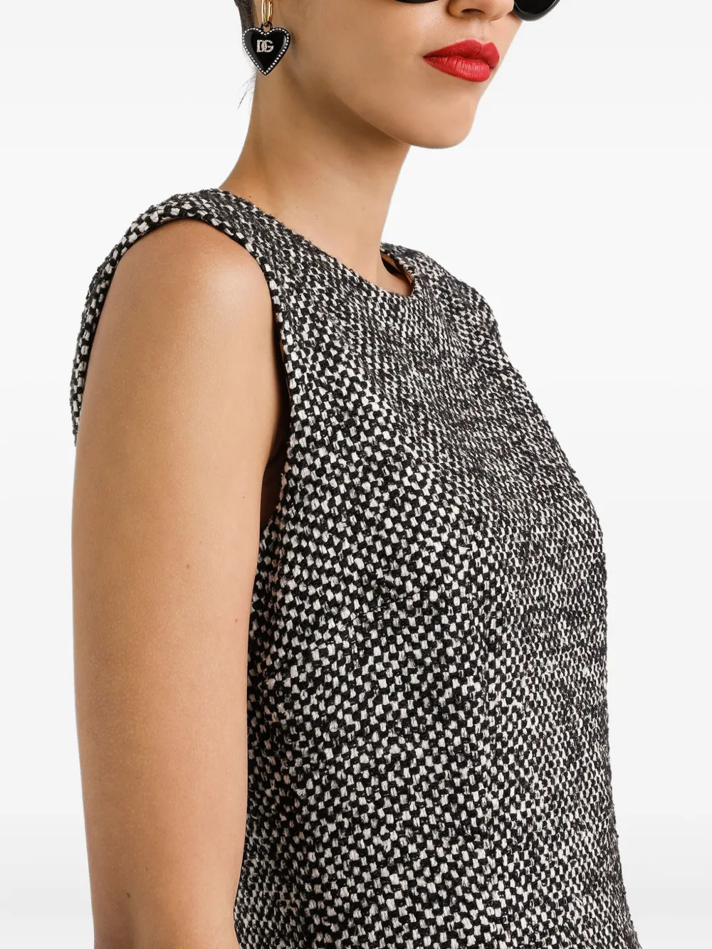 Dolce & Gabbana Mouwloze midi-jurk Zwart