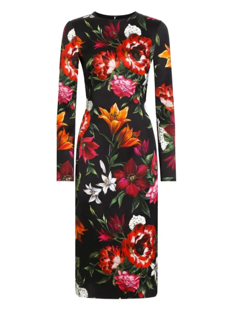 Dolce & Gabbana vestido midi con estampado floral