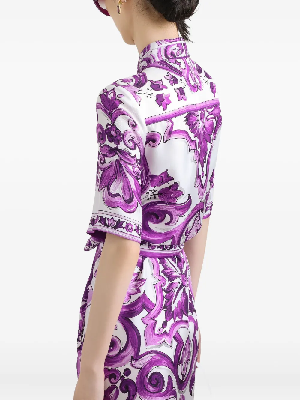 Dolce & Gabbana Midi-jurk met print Wit