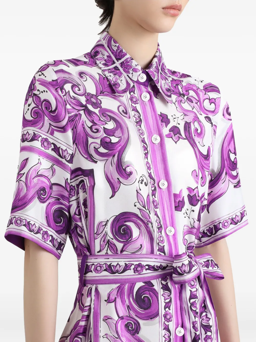 Dolce & Gabbana Midi-jurk met print Wit