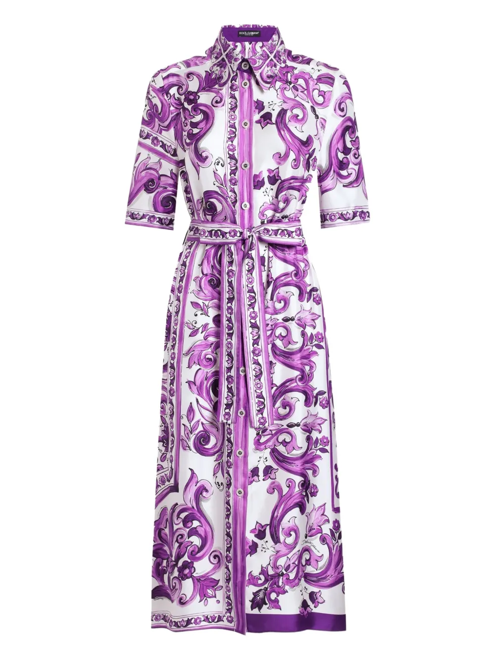 Dolce & Gabbana Midi-jurk met print Wit