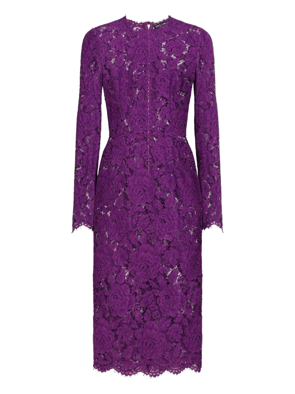 Dolce & Gabbana Cordonetto Lace Dress In Purple