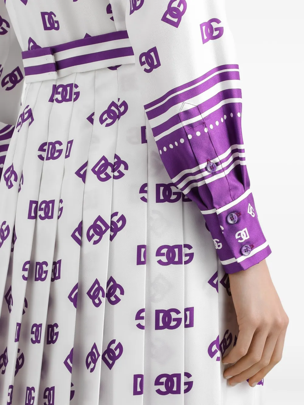 Dolce & Gabbana DNA blousejurk met logoprint Wit