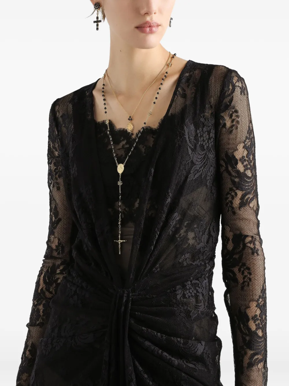 Dolce & Gabbana Jurk met lange mouwen Zwart