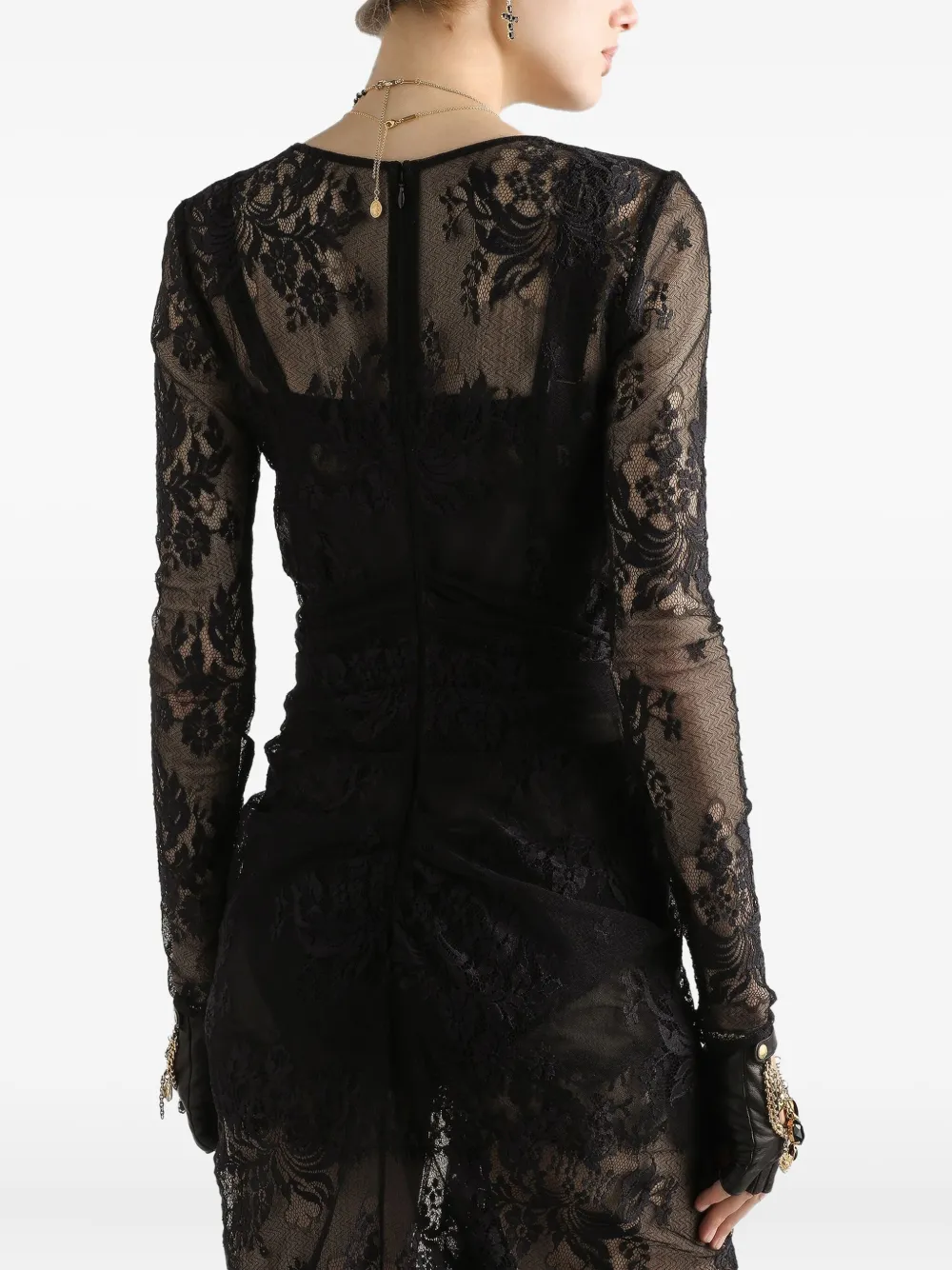 Dolce & Gabbana Jurk met lange mouwen Zwart