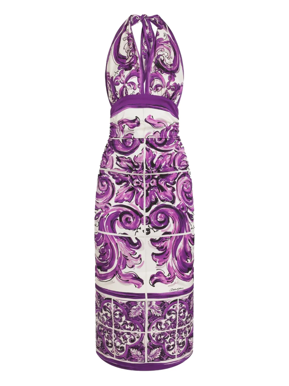 Dolce & Gabbana Midi-jurk met grafische print Wit