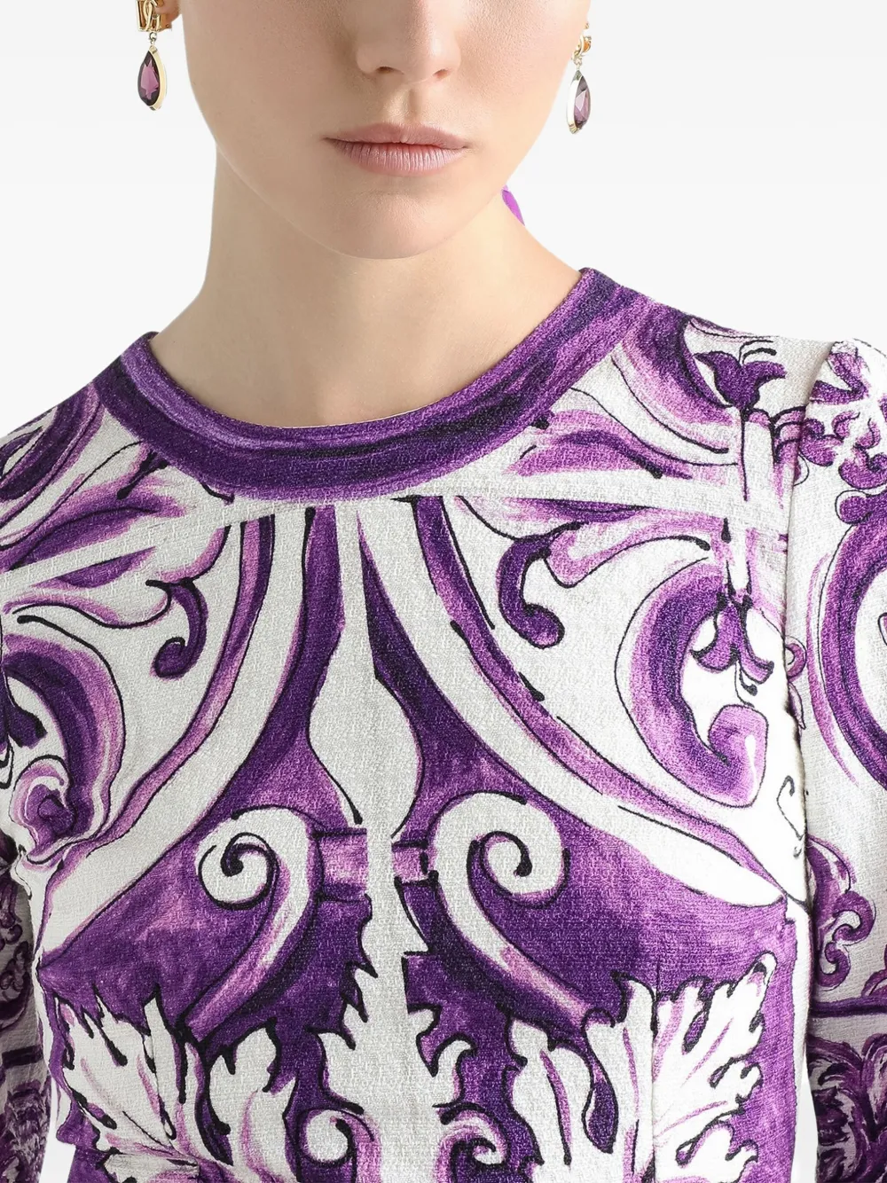 Dolce & Gabbana Mini-jurk met print Wit
