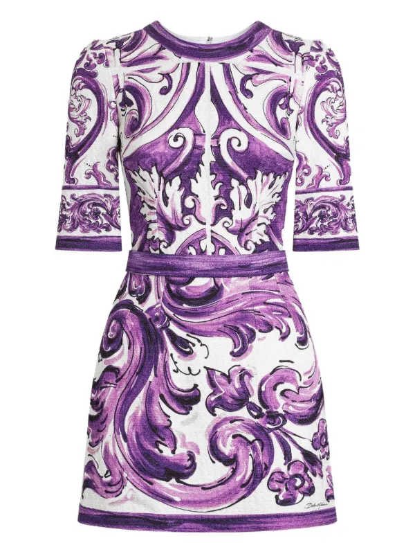 Dolce & Gabbana グラフィック ドレス ホワイト Dolce & Gabbana グラフィック ドレス | ホワイト | FARFETCH JP