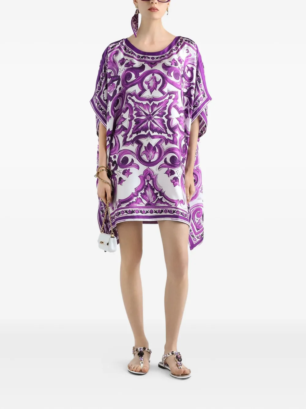 Dolce & Gabbana Mini-jurk met print Wit
