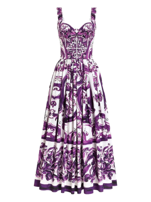 Dolce & Gabbana グラフィック ドレス ホワイト Dolce & Gabbana グラフィック ドレス | ホワイト | FARFETCH JP