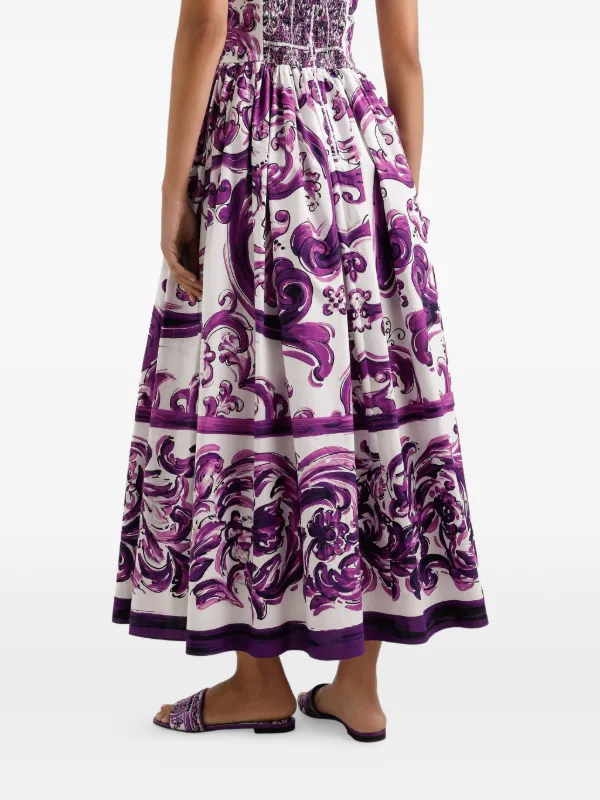 Dolce & Gabbana グラフィック ドレス ホワイト Dolce & Gabbana グラフィック ドレス | ホワイト | FARFETCH JP