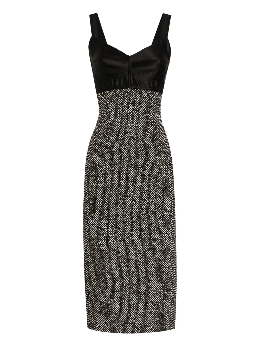 Dolce & Gabbana Midi-jurk met vlakken Zwart