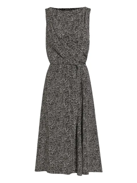 Dolce & Gabbana herringbone sleeveless midi dress