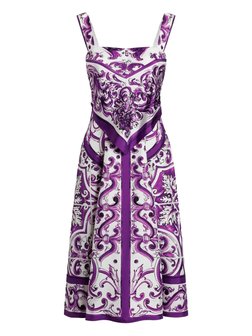 Dolce & Gabbana Midi-jurk met print Wit