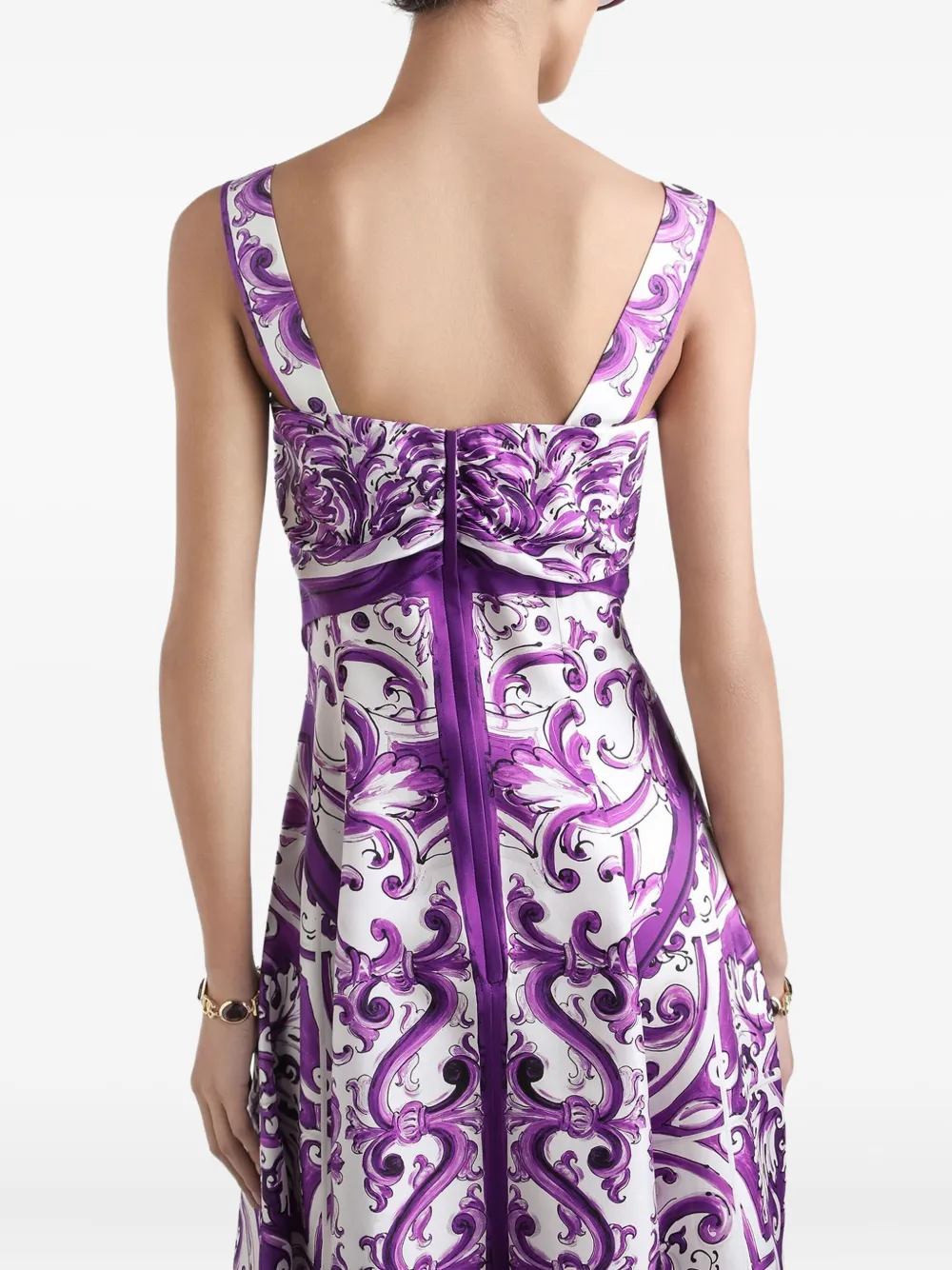 Dolce & Gabbana Midi-jurk met print Wit