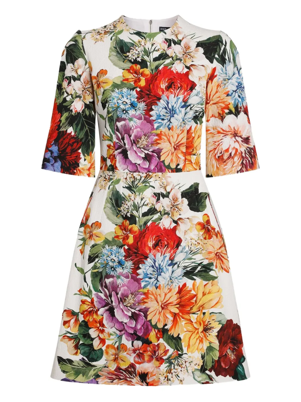 Dolce & Gabbana Mini-jurk met bloemenprint Wit