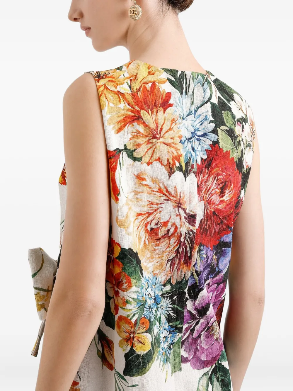 Dolce & Gabbana Mini-jurk met bloemenprint Wit