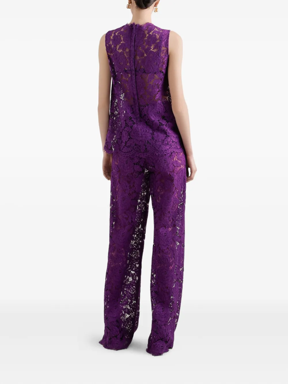 Dolce & Gabbana Top met kant Paars