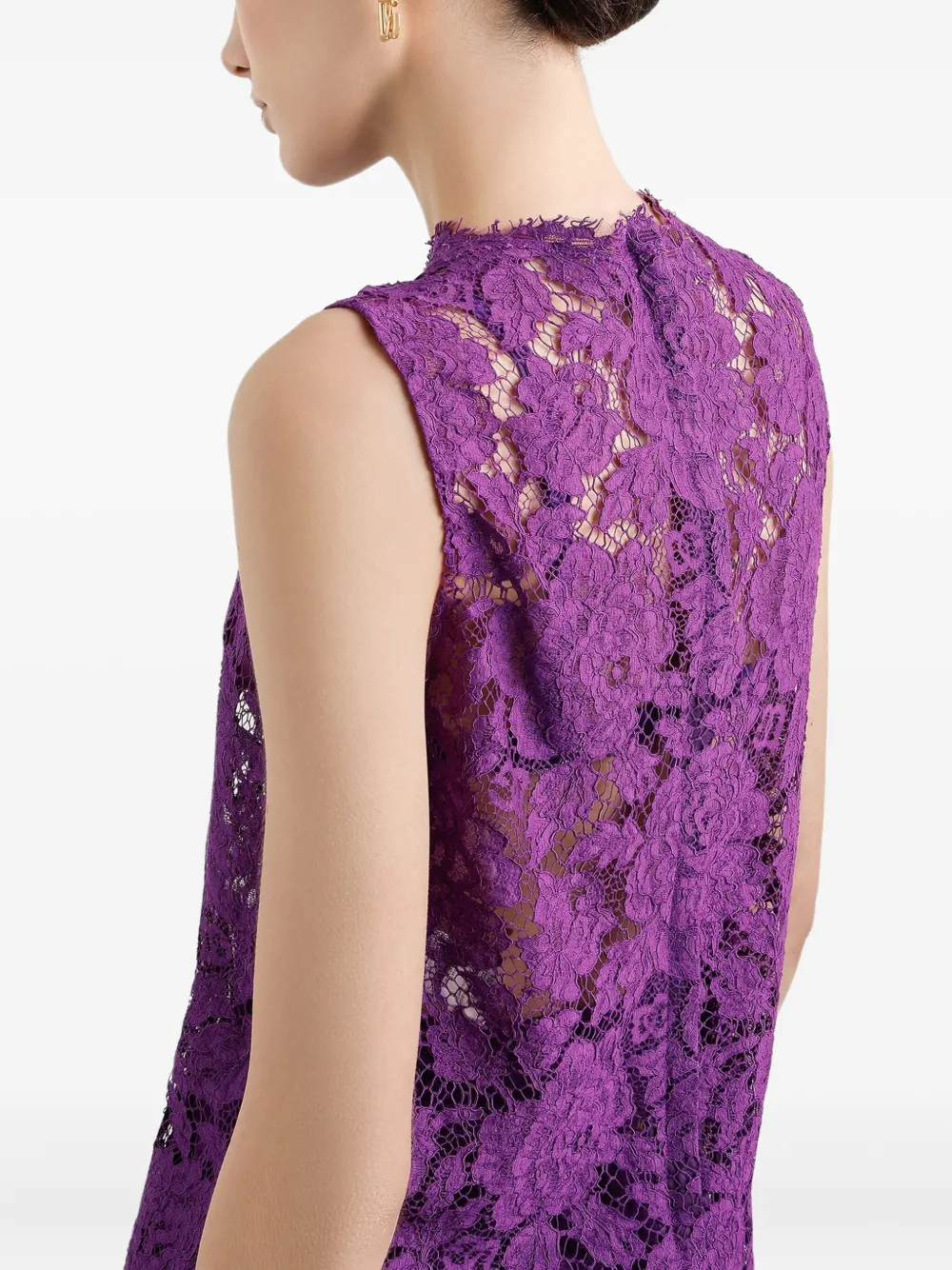 Dolce & Gabbana Top met kant Paars