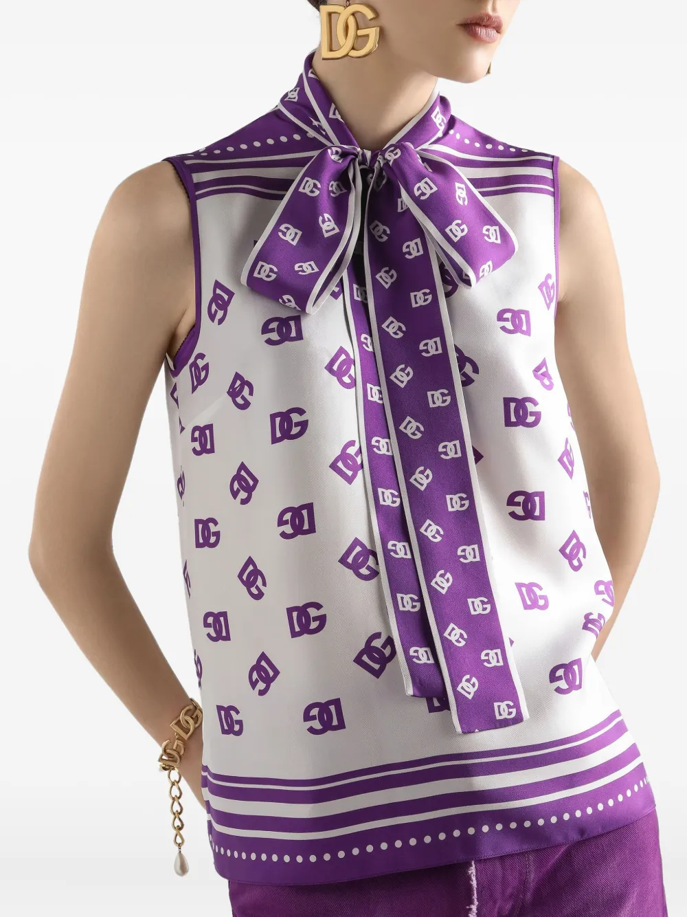 Dolce & Gabbana DNA zijden blouse Wit