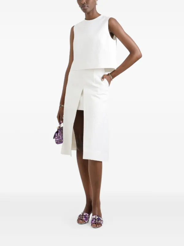 美品DOLCE & GABBANA シルクタンクトップ ブルーのウィメンズ シルク タンクトップ | Dolce&Gabbana®