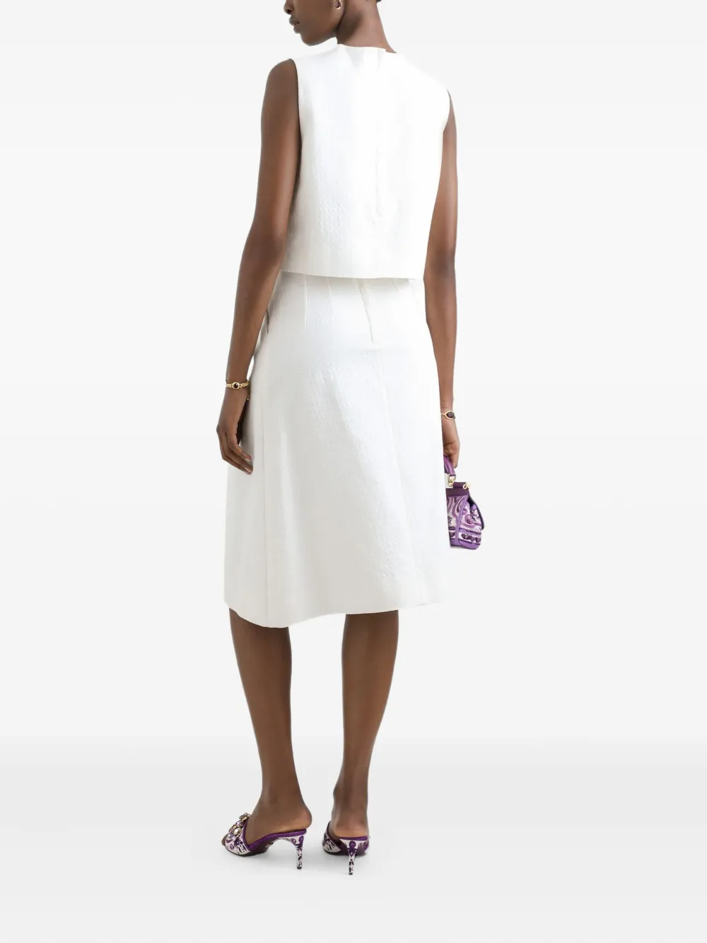 Dolce & Gabbana Top van zijdemix Wit