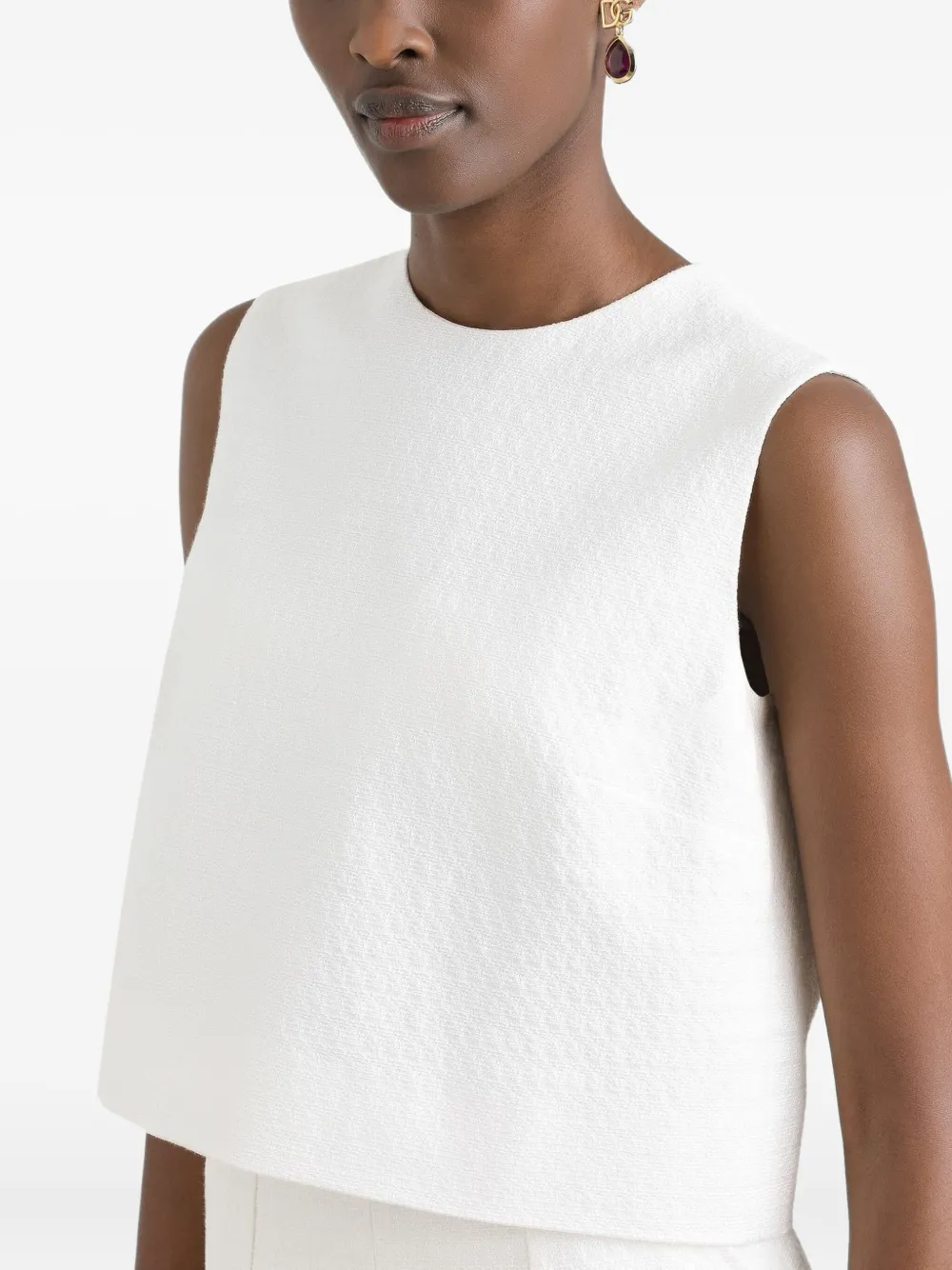 Dolce & Gabbana Top van zijdemix Wit