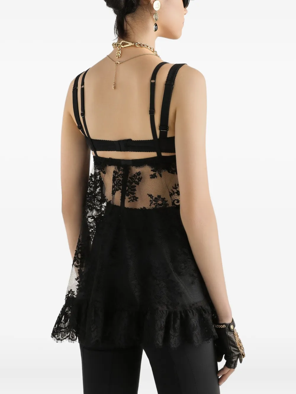 Dolce & Gabbana Kanten hemd Zwart