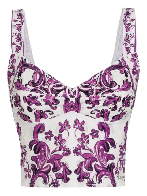 Dolce & Gabbana top con estampado gráfico