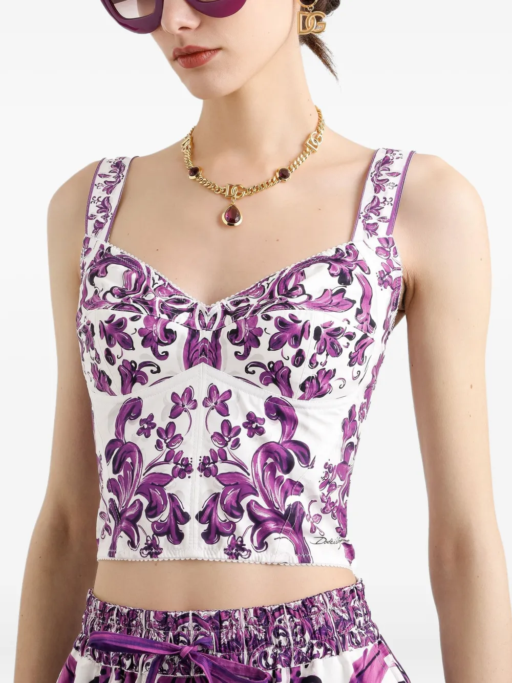 Dolce & Gabbana Top met grafische print Wit