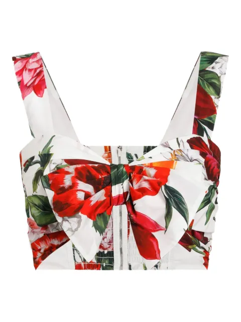 Dolce & Gabbana floral-print crop top