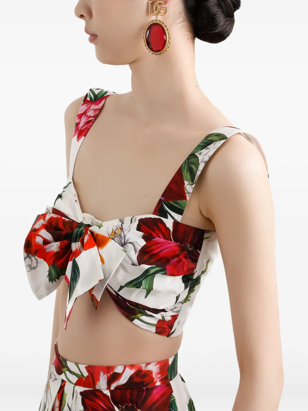 Dolce & Gabbana Top met bloemenprint Wit