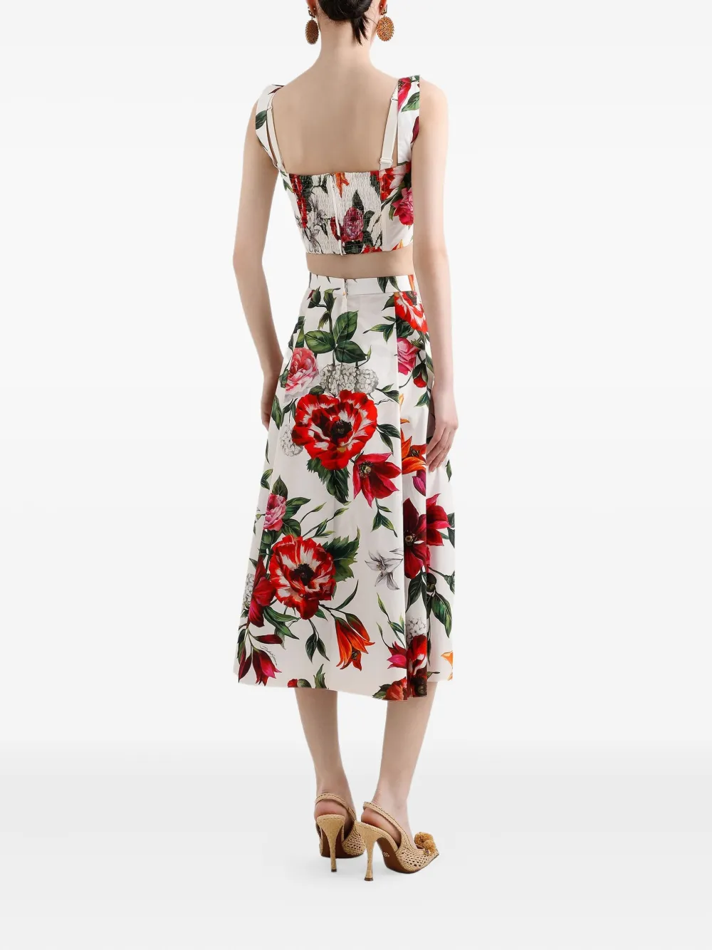 Dolce & Gabbana Top met bloemenprint Wit
