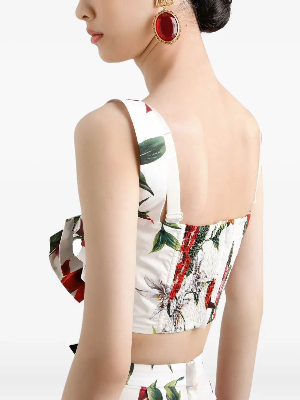 Dolce & Gabbana Top met bloemenprint Wit
