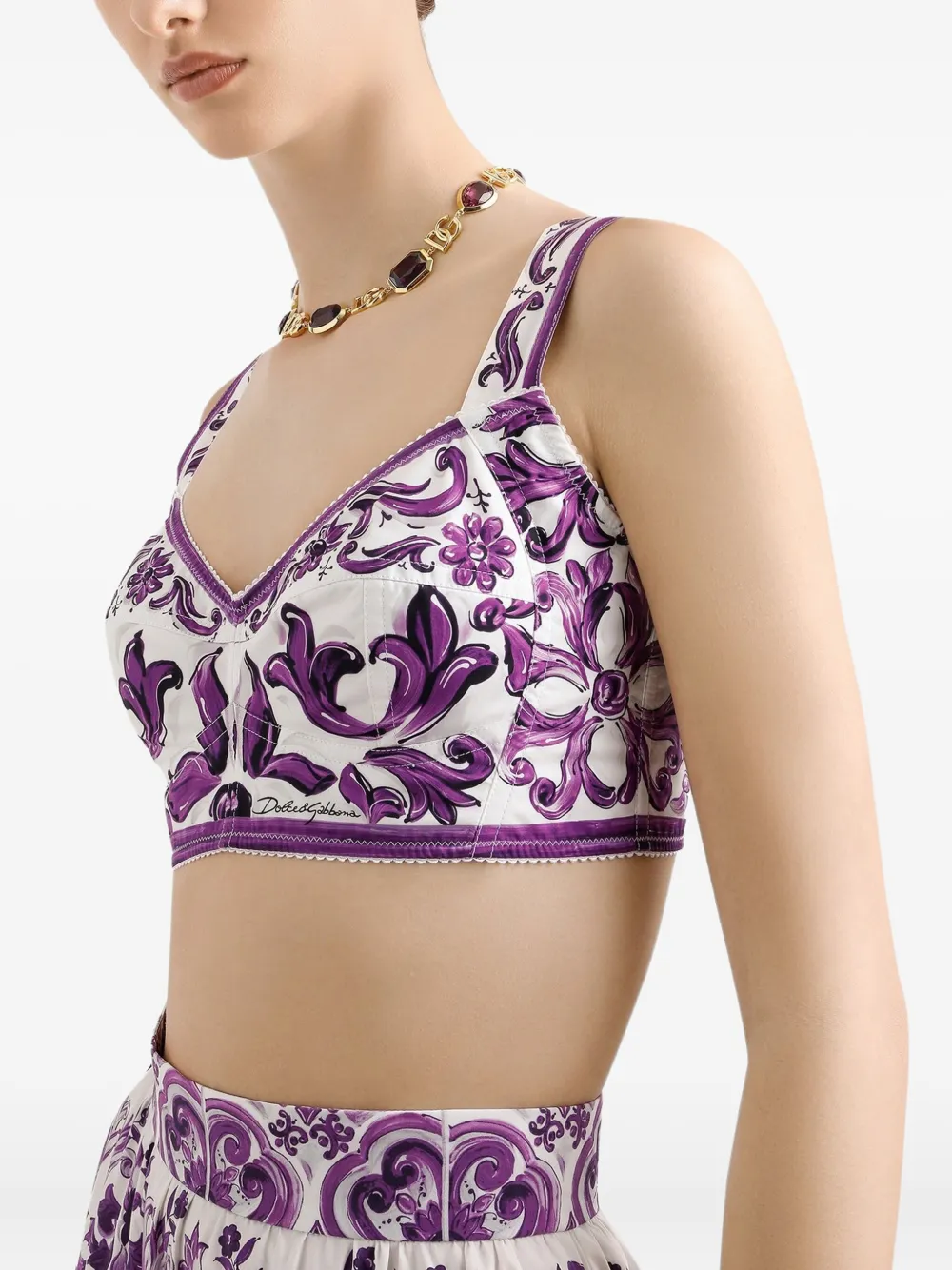 Dolce & Gabbana Top met grafische print Wit