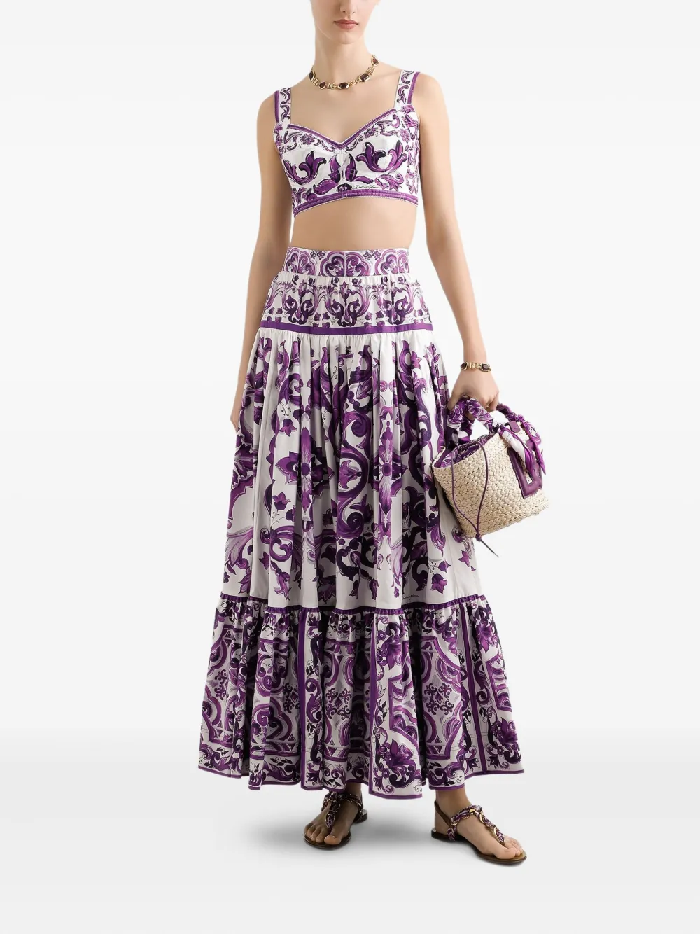 Dolce & Gabbana Top met grafische print Wit