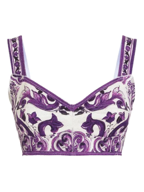 Dolce & Gabbana Majolica-print top