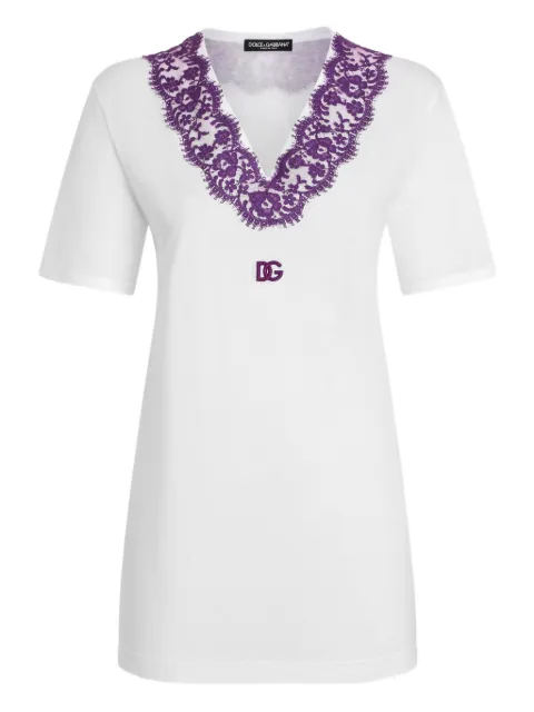 Dolce & Gabbana lace-detailing T-shirt 