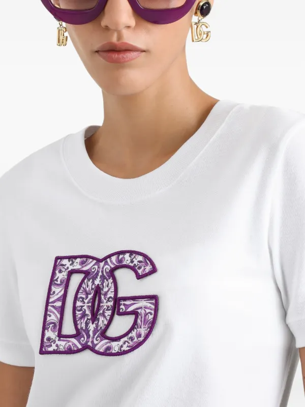 Dolce & Gabbana logo-appliqué Cotton t-shirt | White | FARFETCH
