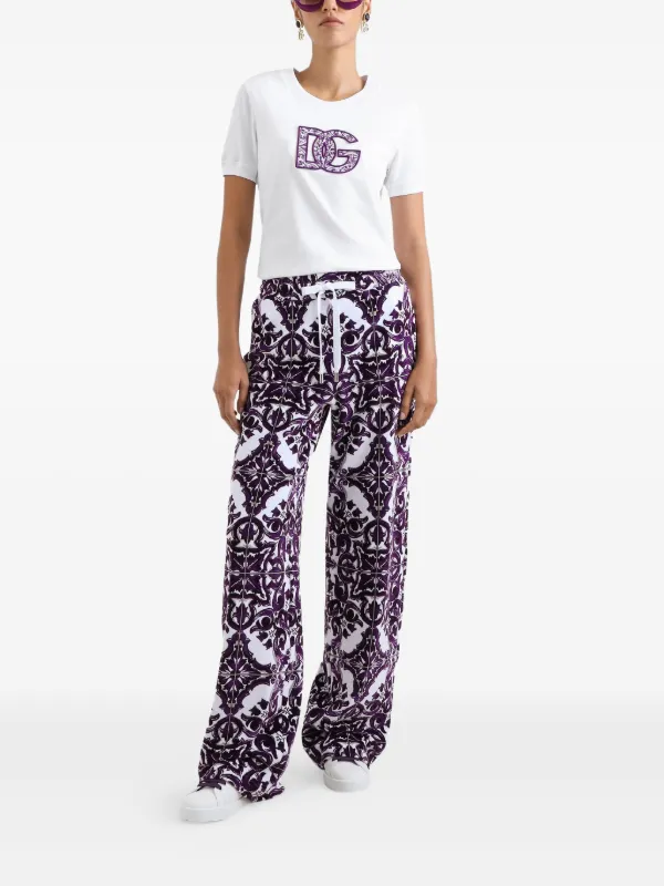 Dolce & Gabbana logo-appliqué Cotton t-shirt | White | FARFETCH