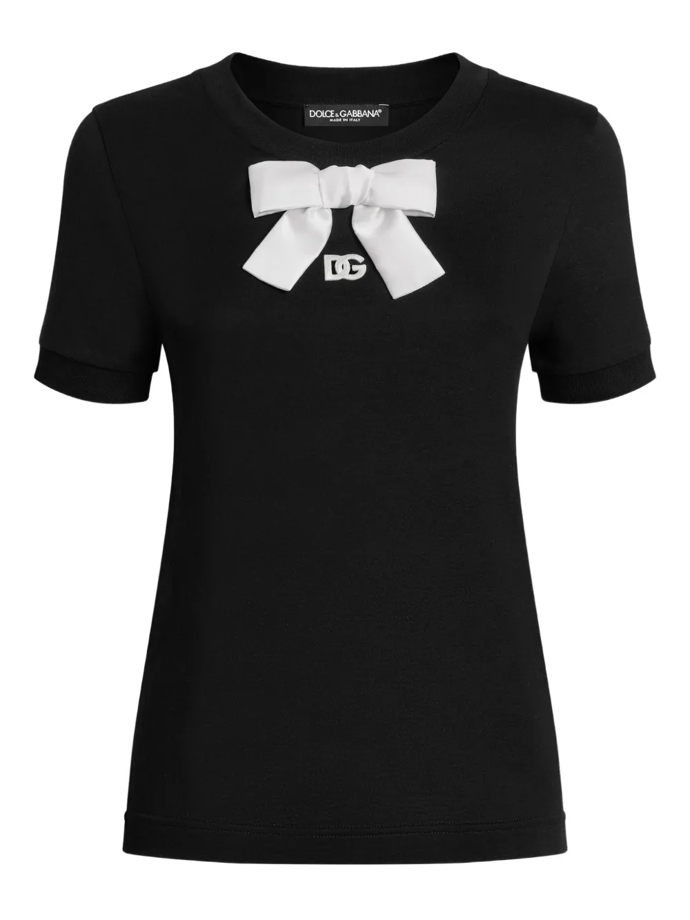 Dolce & Gabbana T-shirt met geborduurd DG-logo Zwart