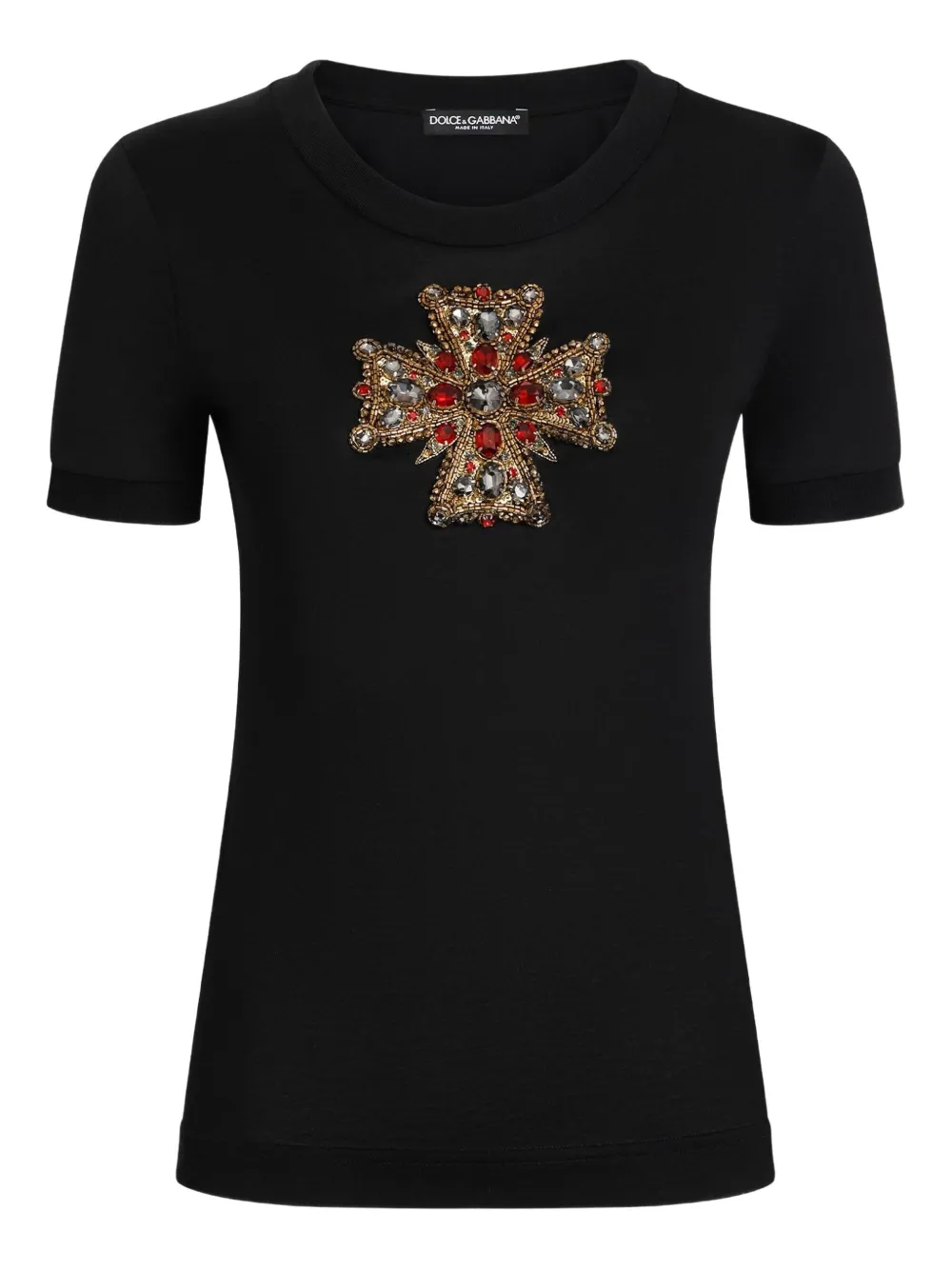Dolce & Gabbana T-shirt met kruispatroon Zwart