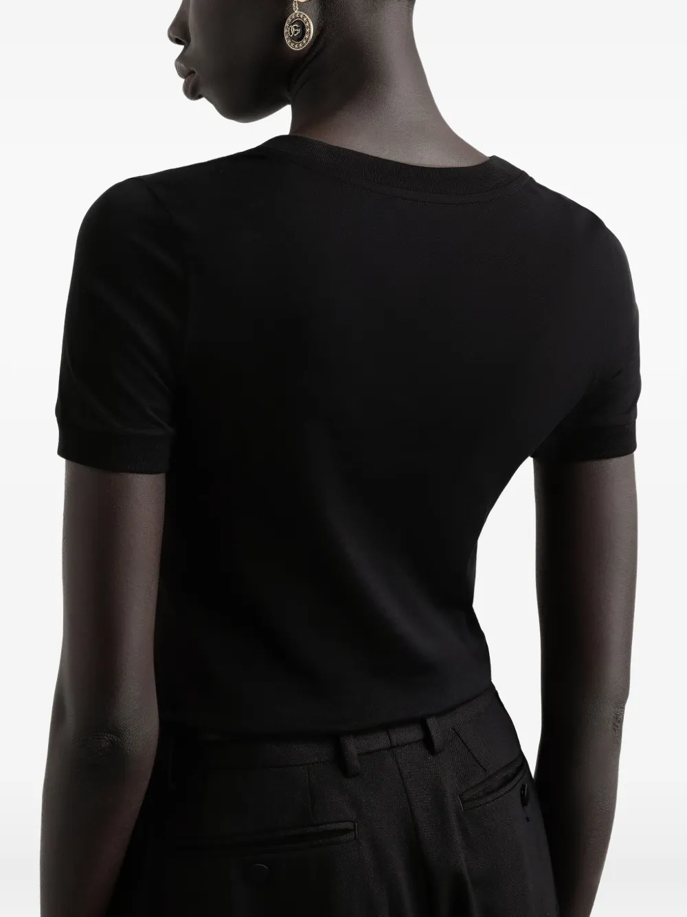 Dolce & Gabbana T-shirt met kruispatroon Zwart