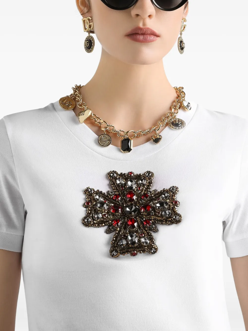 Dolce & Gabbana Cross T-shirt Wit