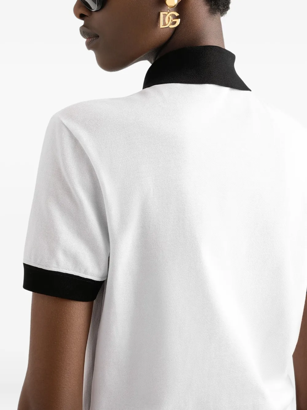 Dolce & Gabbana Polotop met geborduurd logo Wit