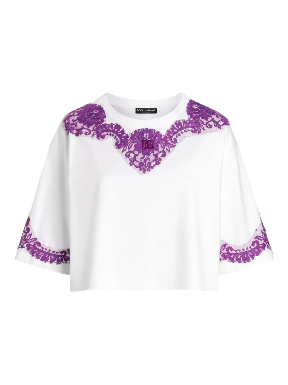 Dolce & Gabbana Lace-detailing T-shirt In White