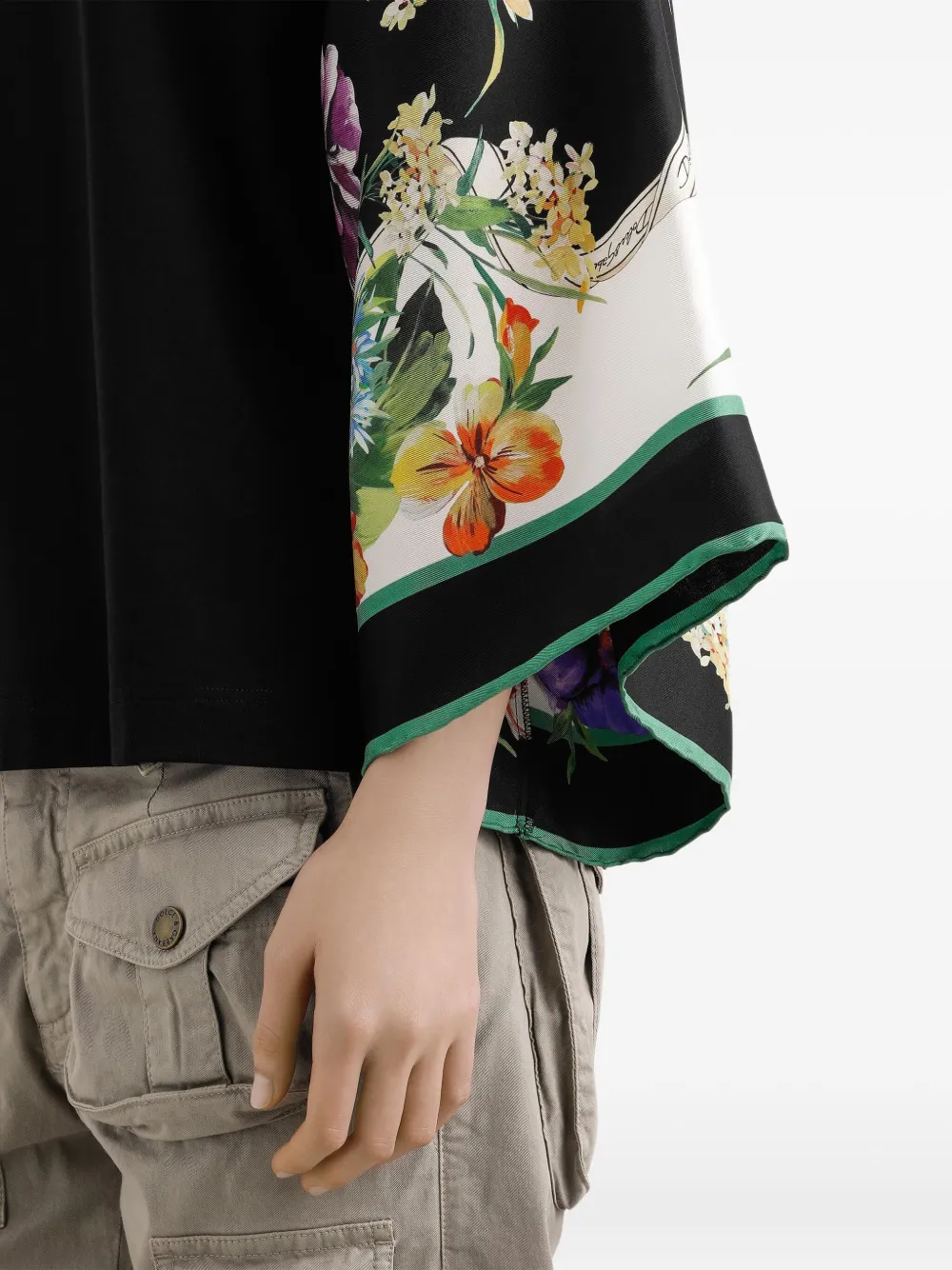 Dolce & Gabbana T-shirt met bloemenprint Zwart