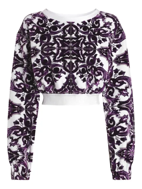 Dolce & Gabbana سويت شيرت قصير مزيج قطن
